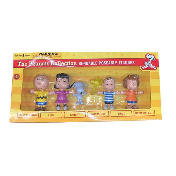 Peanuts Other - The Peanuts Collection Bendable Passable Figures NEW in box